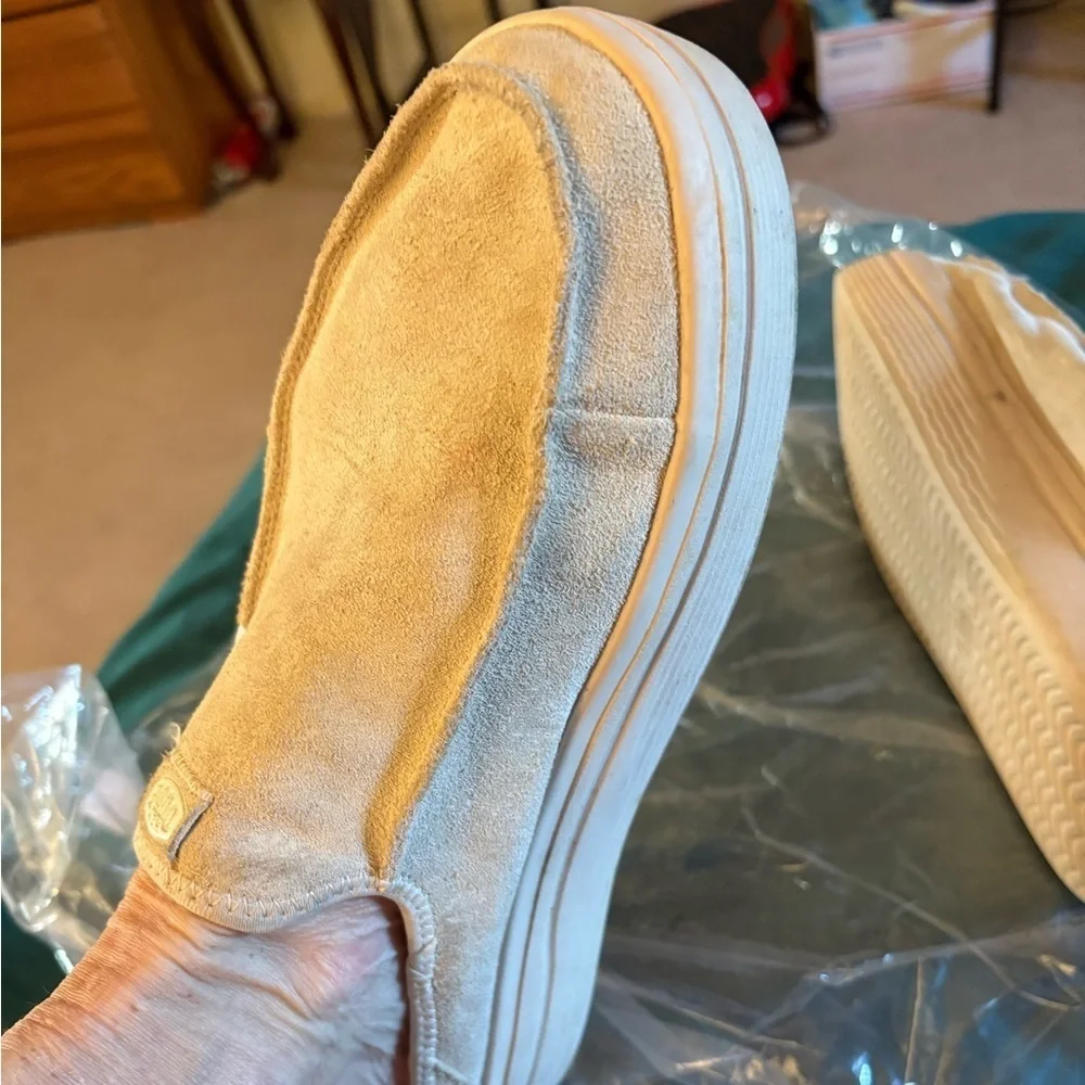 Hey Dude Men's Beige Suede Loafers Men’s pre-love size 12 wide